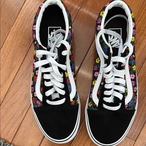 Vans Women's Black Floral Sneakers